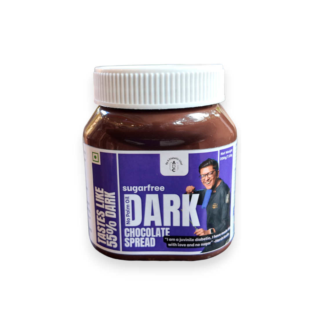 ADC Sugar Free Chocolate Spread Pack of 4 (No Palm Oil, No Sugar) - Milk, Hazelnut, Dark, White | 200g Each