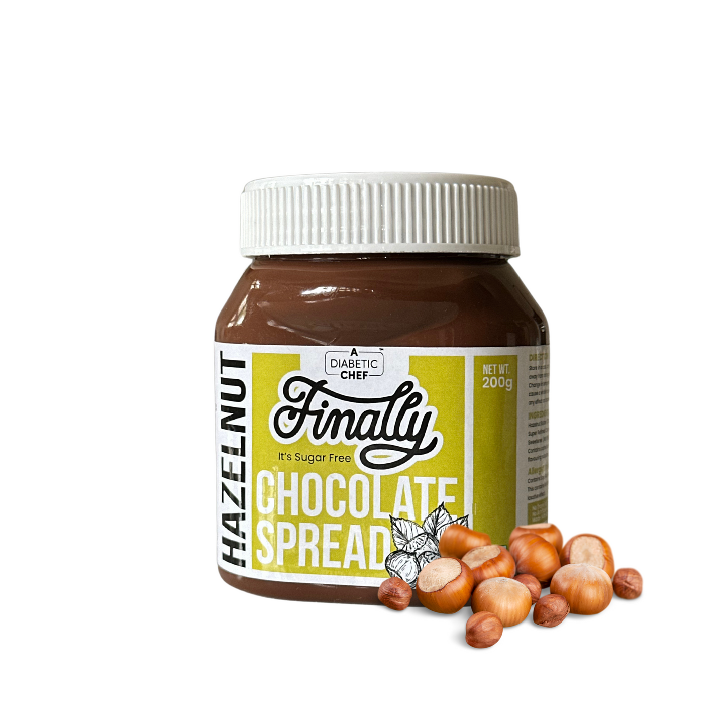 ADC Sugar Free Chocolate Spread Pack of 4 (No Palm Oil, No Sugar) - Milk, Hazelnut, Dark, White | 200g Each