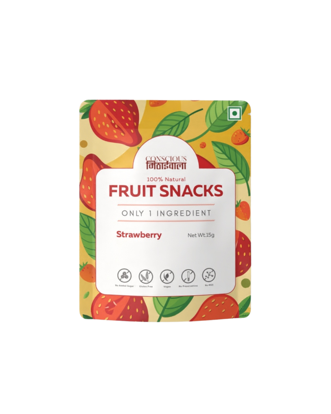 Strawberry Fruit Snack - Freeze Dried Strawberry | (gramms) | Conscious Mithaiwala