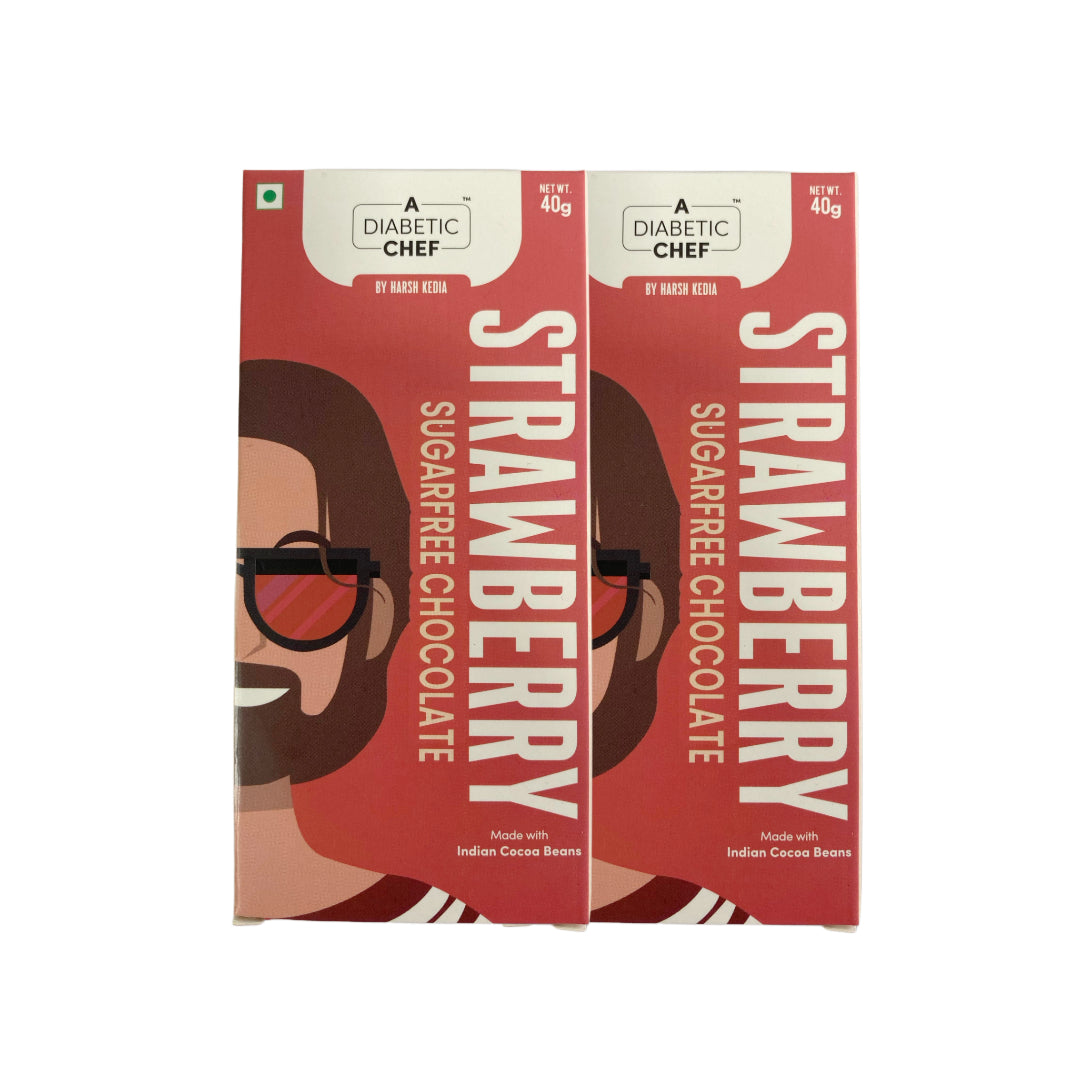 Strawberry Sugar-Free Chocolate | A Diabetic Chef | Vegan, 40g