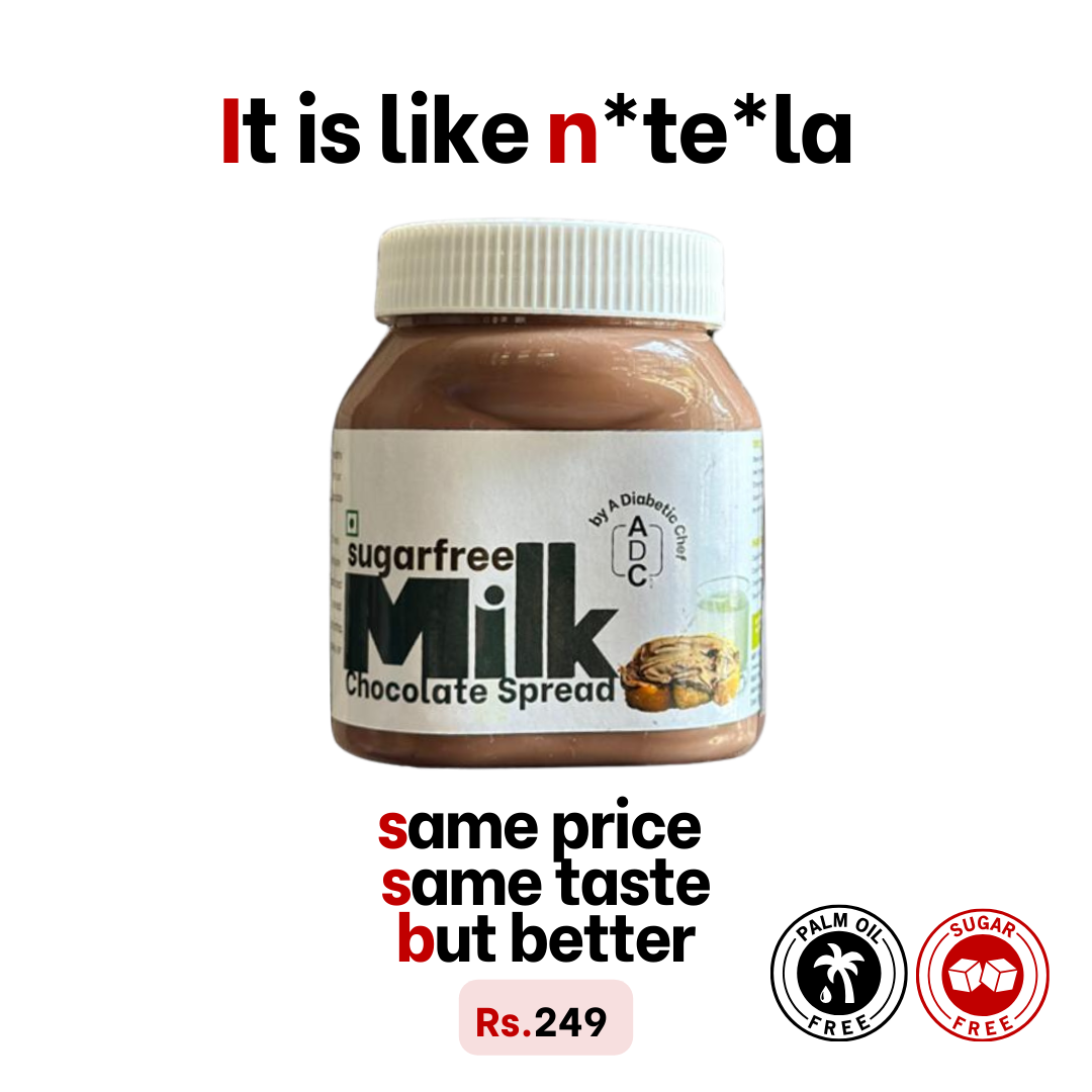 ADC Sugar Free  Milk Chocolate Spread 200g (Buy 1 Get 1 Free)