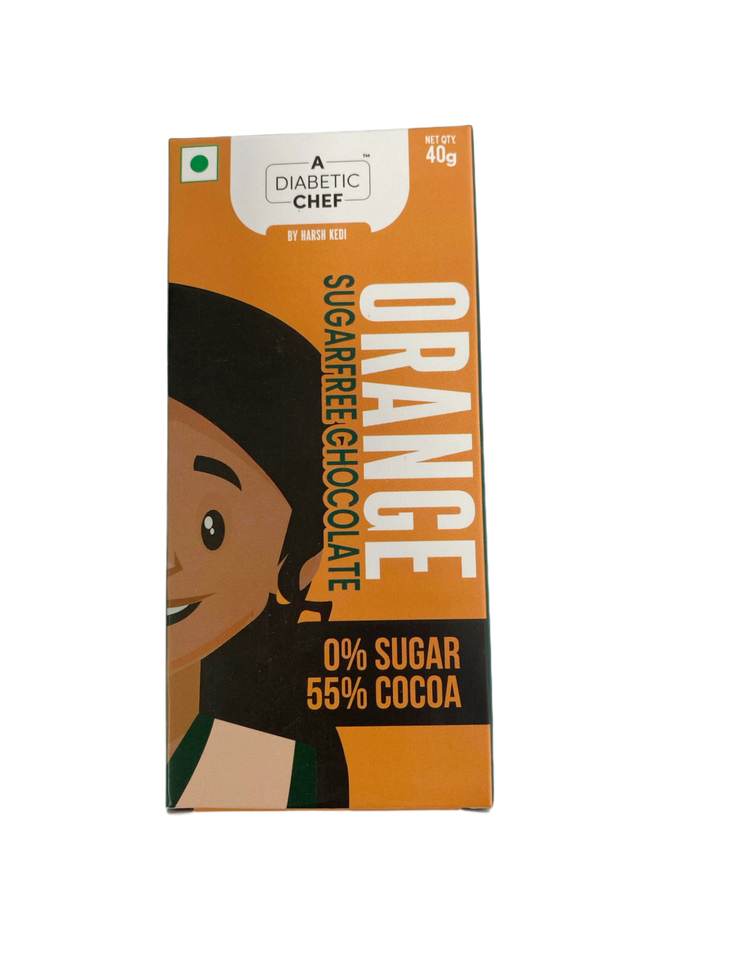 Orange Sugar-Free Chocolate | A Diabetic Chef | Vegan, 40g