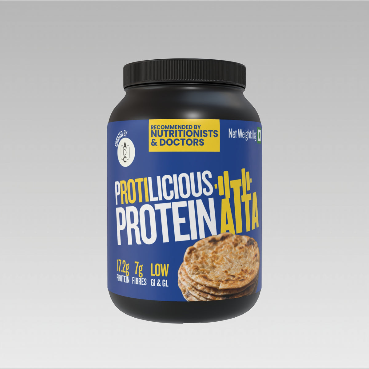 Protilicious - High Protein Atta | Low GI Atta | Millets | Vegan | 1 KG pack | 20 Servings