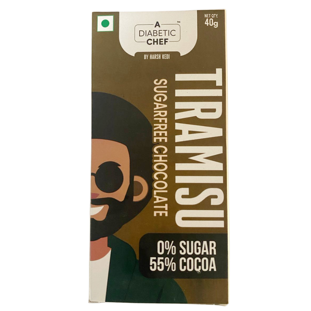 Tiramisu Sugar-Free Chocolate | A Diabetic Chef | Vegan, 40g