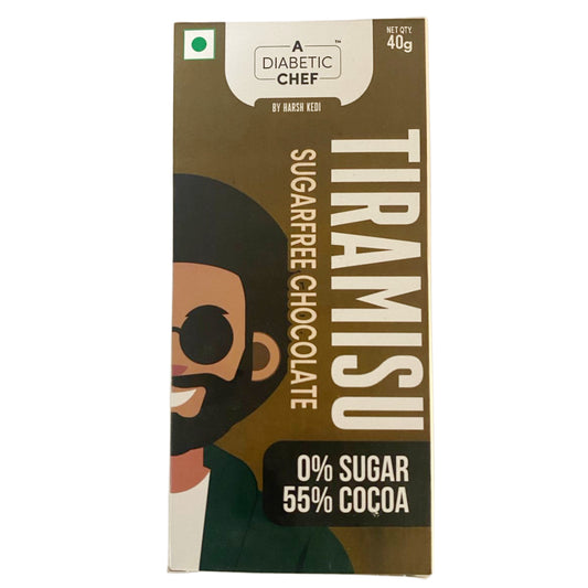 Tiramisu Sugar-Free Chocolate | A Diabetic Chef | Vegan, 40g