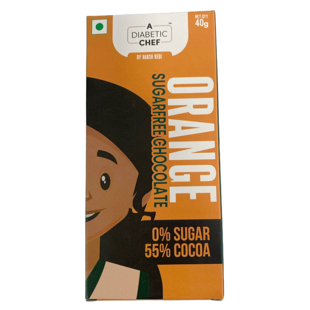 Orange Sugar-Free Chocolate | A Diabetic Chef | Vegan, 40g