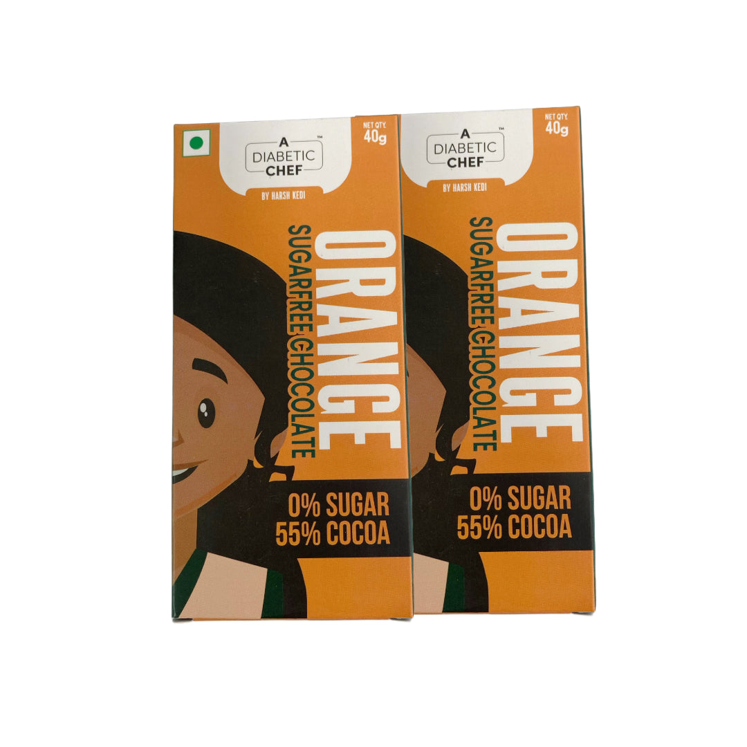 Orange Sugar-Free Chocolate | A Diabetic Chef | Vegan, 40g
