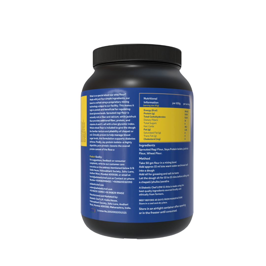 Protilicious - High Protein Atta | Low GI Atta | Millets | Vegan | 1 KG pack | 20 Servings