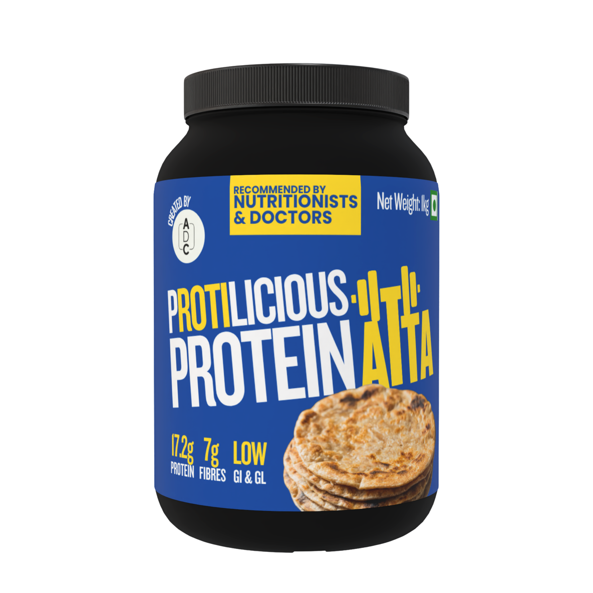 Protilicious - High Protein Atta | Low GI Atta | Millets | Vegan | 1 KG pack | 20 Servings
