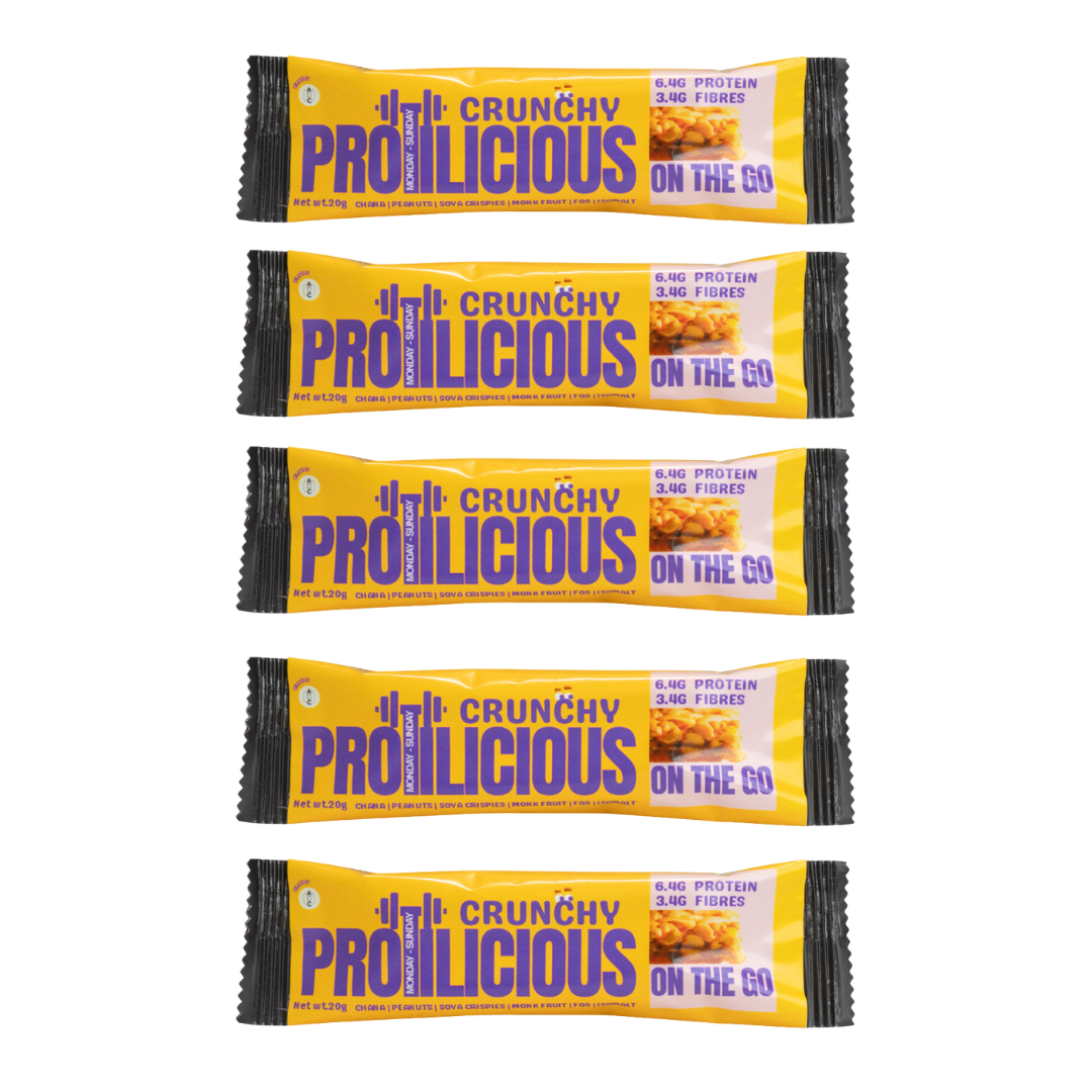 Crunchy Protein Bar | Low GI | Millets | Vegan (Pack of 5)