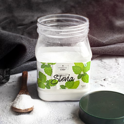 Sugarfree Stevia Powder | Natural Stevia Sweetener Made From Stevia Leaves | A Diabetic Chef, 200g | Buy 2 Get 1 Free